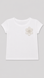 Camiseta flor croche