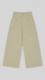 Pantalon con pliegues en lino
