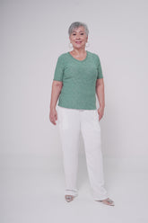 PANTALON ENRESORTADO CON BOLSILLO BEIGE