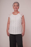 BLUSA MUJER HOJA ROTA BEIGE