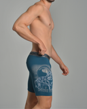 BOXER DE HOMBRE LARGO MICROFIBRA AZUL OSCURO