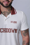 Camiseta tipo polo cuello combinado