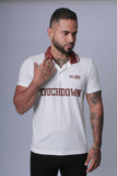 Camiseta tipo polo cuello combinado