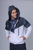CHAQUETA HOMBRE ROMPEVIENTOS IMPERMEABLE BLANCO