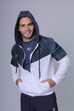 CHAQUETA HOMBRE ROMPEVIENTOS IMPERMEABLE BLANCO
