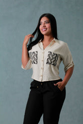 BLUSA MUJER CAMISERA MANGA