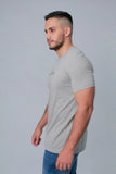 CAMISETA GRIS MANGA CORTA CON ESTAMPADO