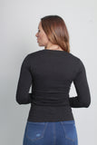 CAMISETA MUJER MANGA LARGA NEGRA