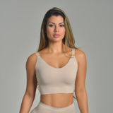 Top Acanalado Tira Ancha Graduable – beige