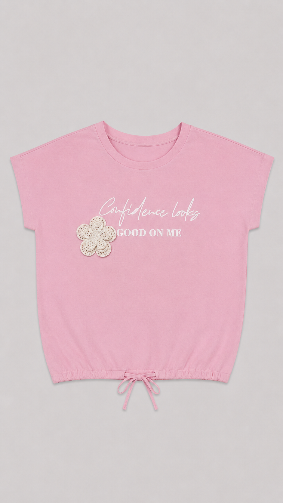 Camiseta con Aplique Floral