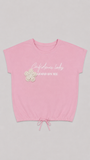 Camiseta con Aplique Floral