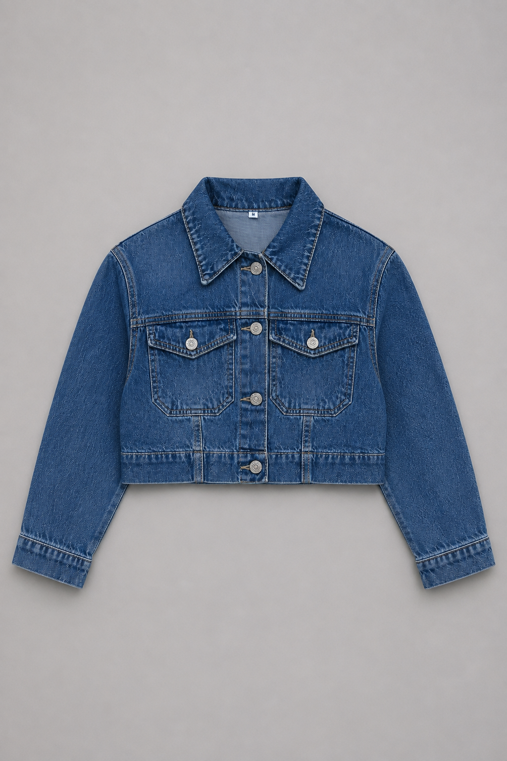 Chaqueta denim con flores