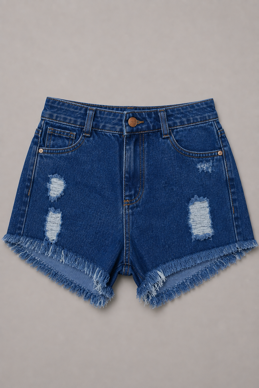 short denim desflecado