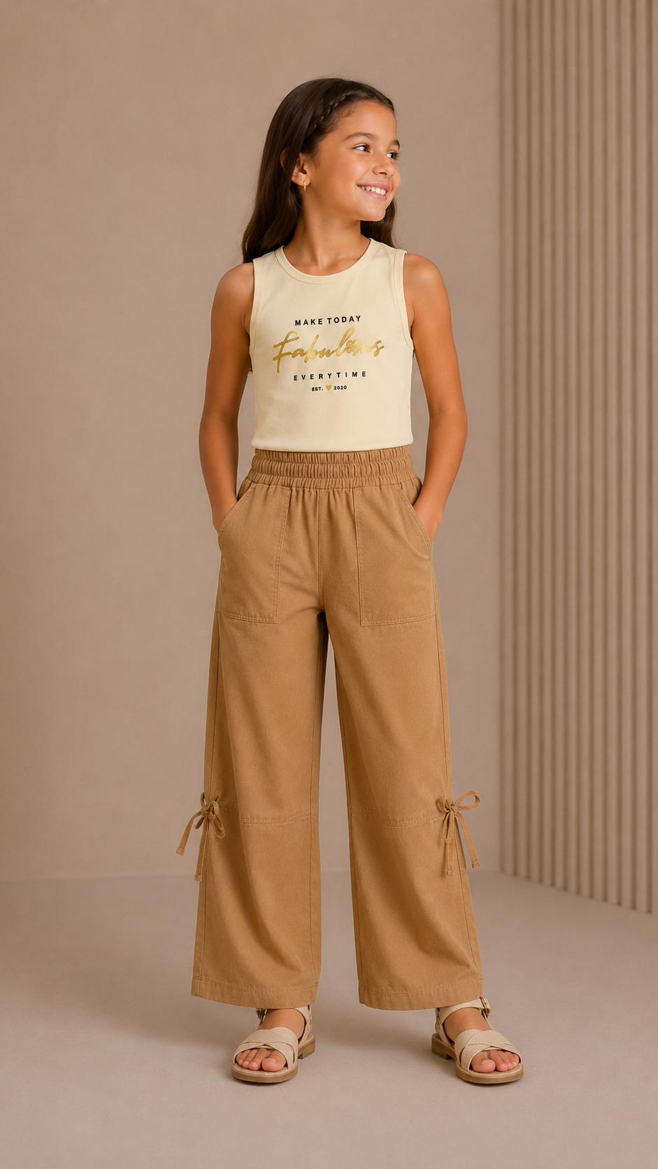 Conjunto de pantalon con textura