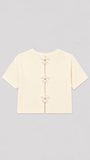 Camiseta flor croche