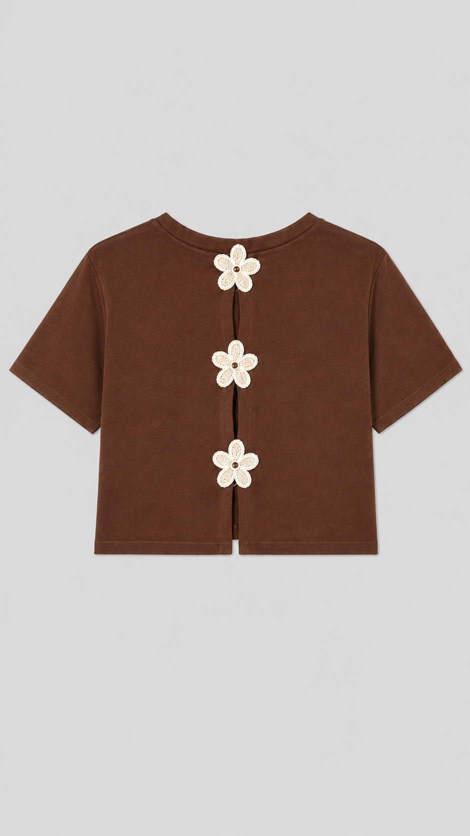 camiseta flor croche