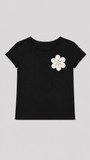 Camiseta flor croche