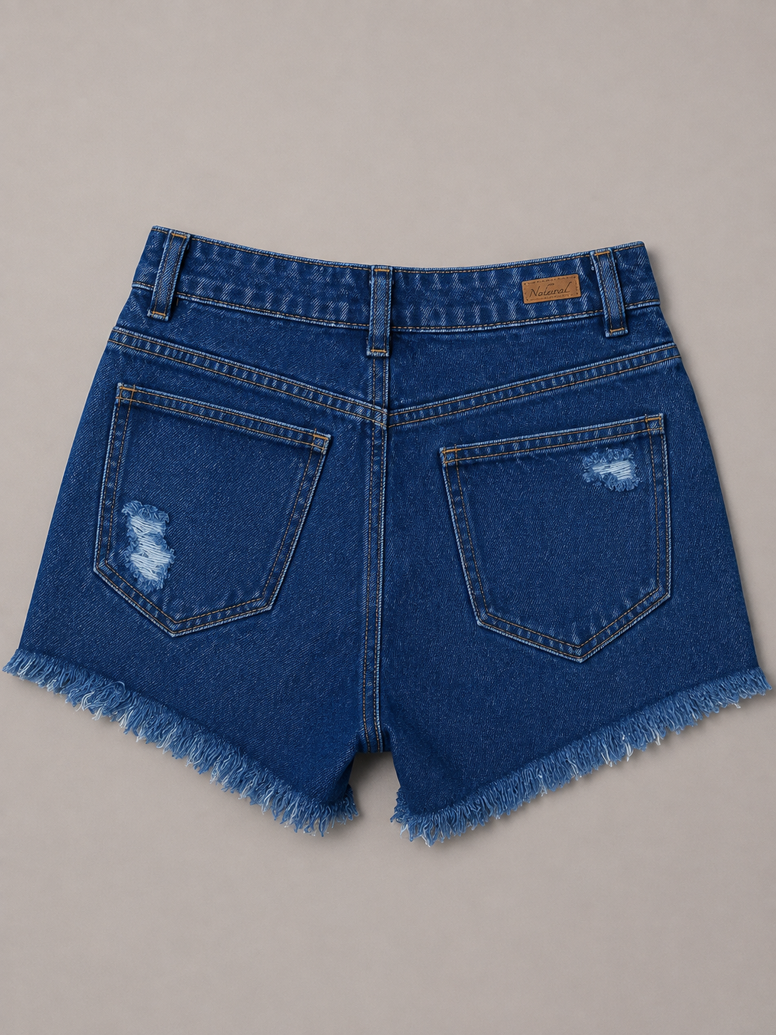 short denim desflecado