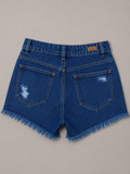 short denim desflecado
