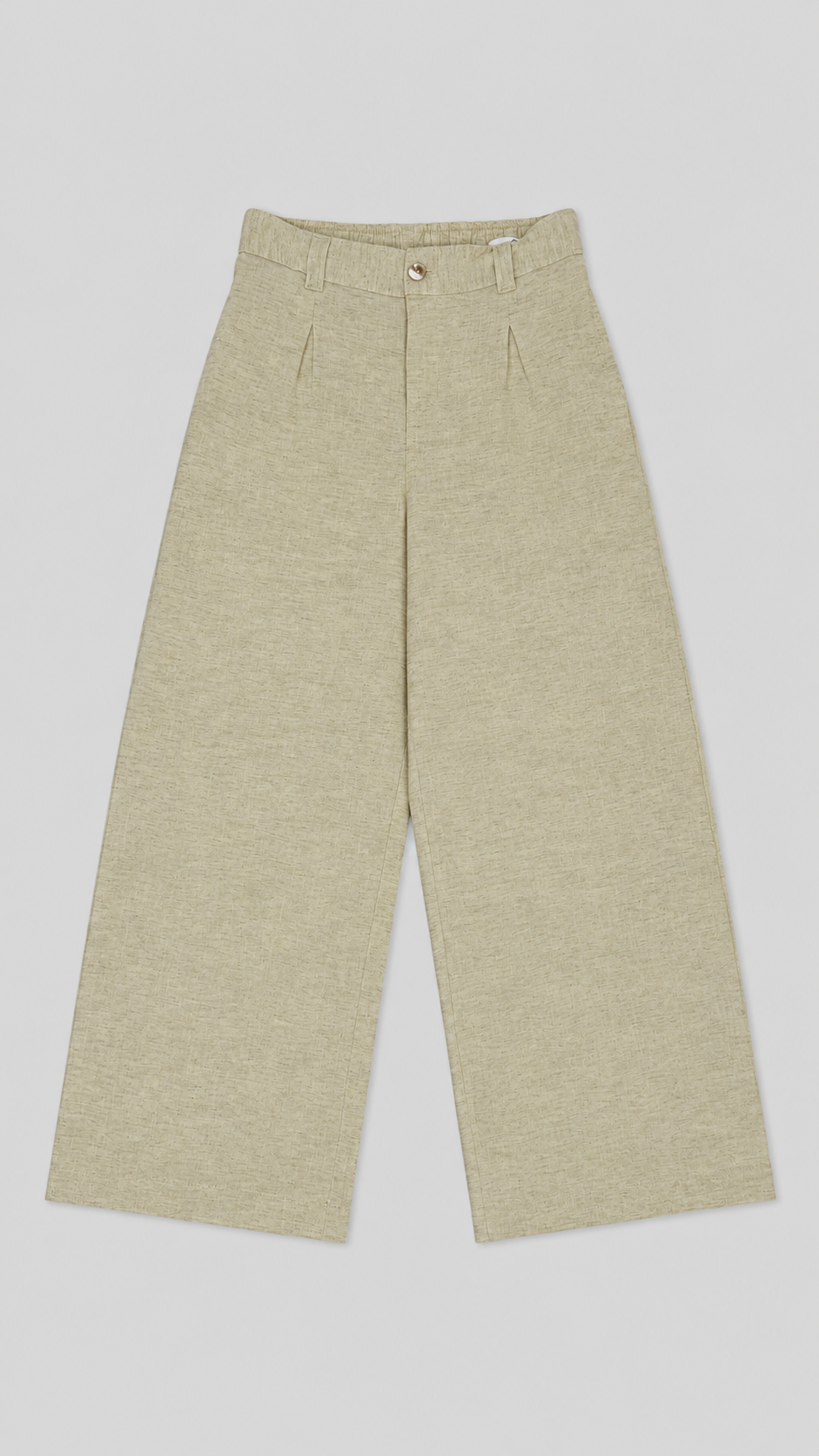 Pantalon con pliegues en lino