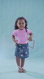 CONJUNTO NIÑA FALDA SHORT BLUSA
