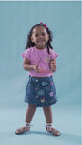 CONJUNTO NIÑA FALDA SHORT BLUSA