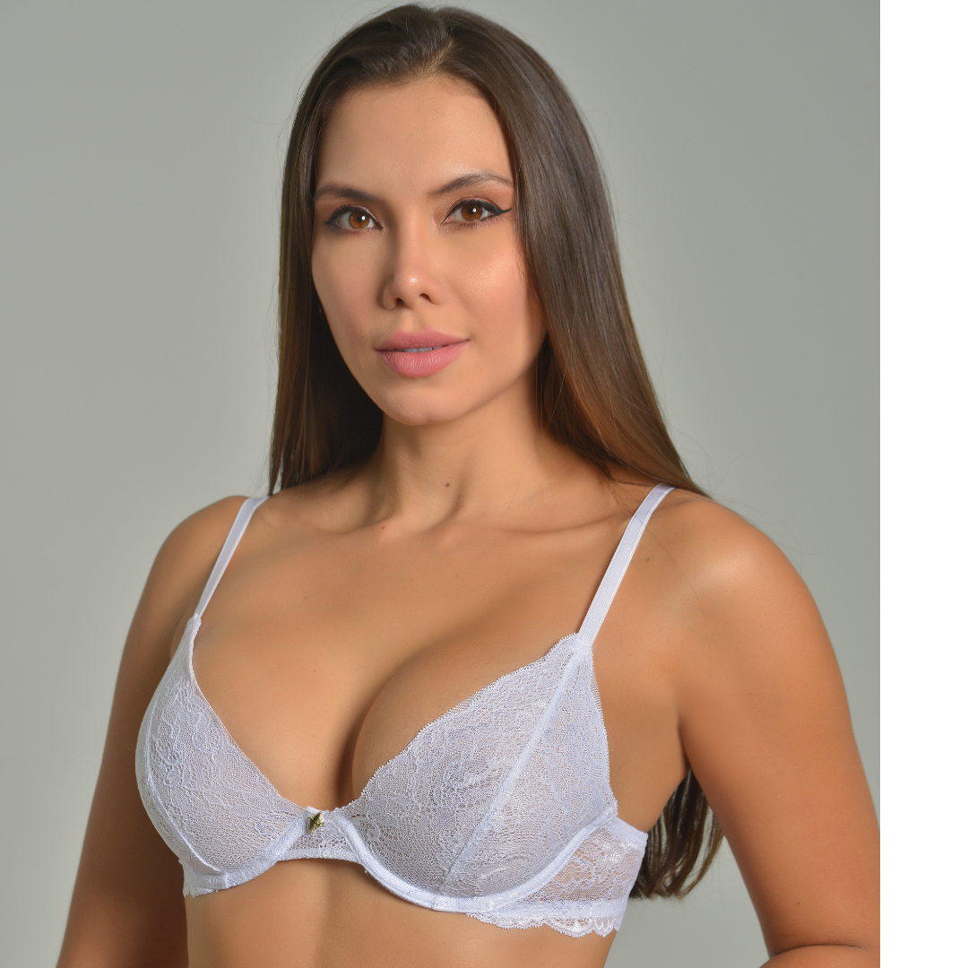 BRALETTE EN ENCAJE BLANCO -324766