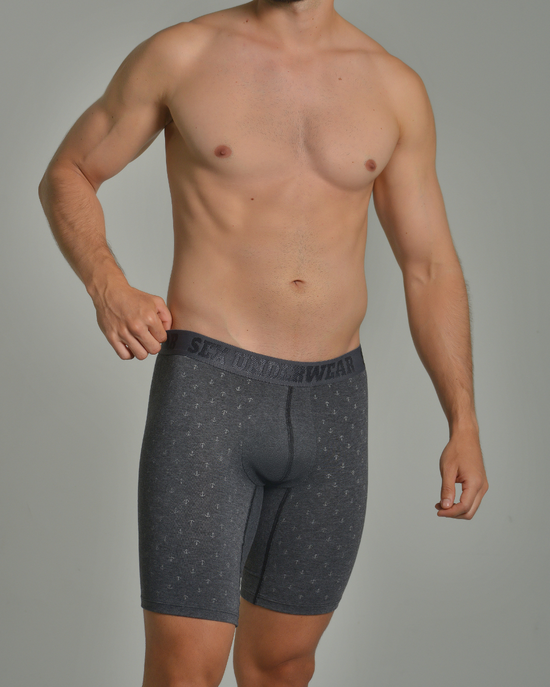 BOXER HOMBRE ALGODÓN GRIS