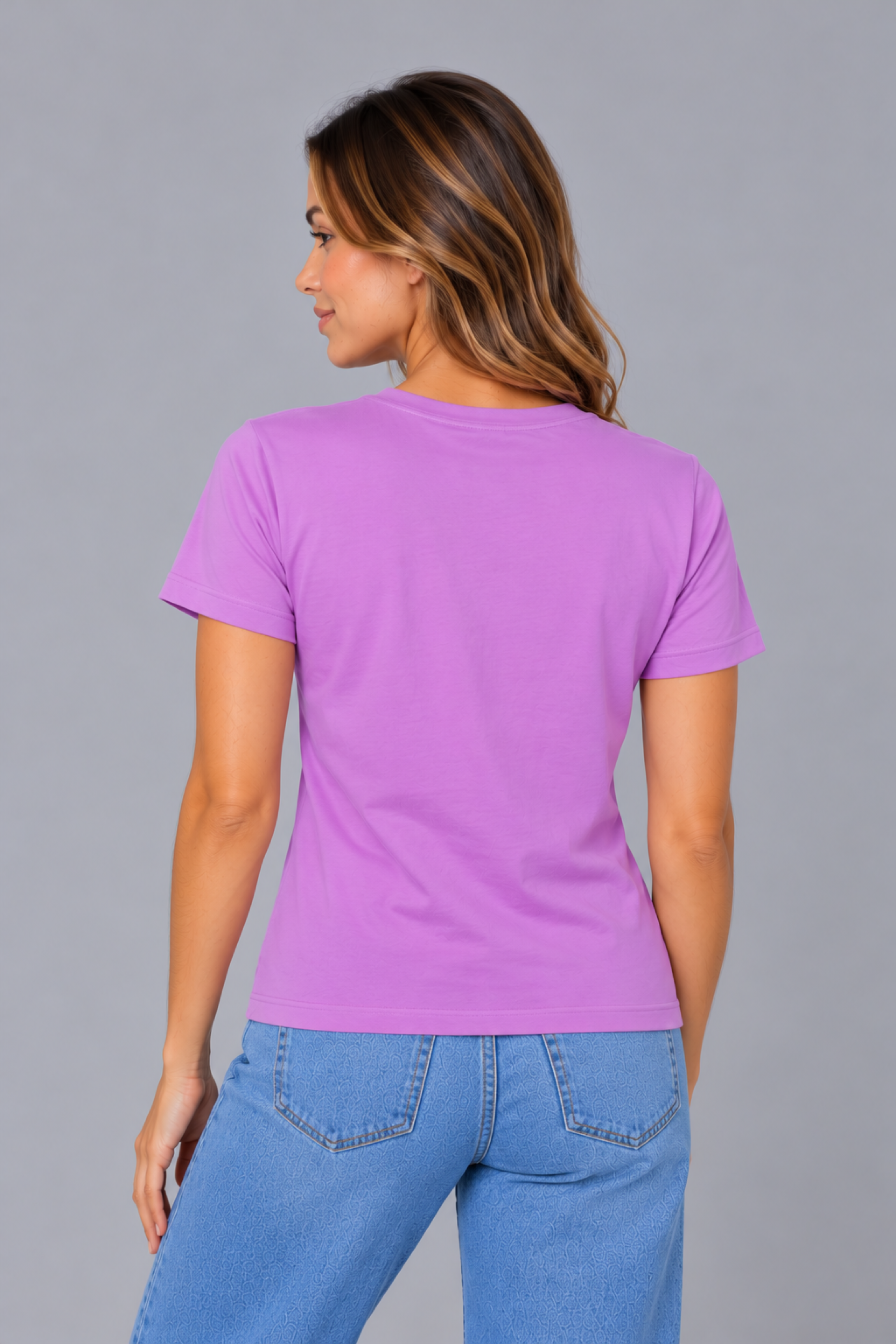 Camiseta rosa estampada