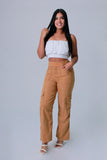 PANTALON MUJER BOLSILLOS SUPERIORES KAKI