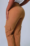 PANTALON MUJER BOLSILLOS SUPERIORES KAKI