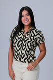BLUSA MUJER CAMISERA ESTAMPADA