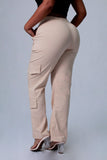 PANTALON MUJERBOLSILLOS LATERLAES KAKI