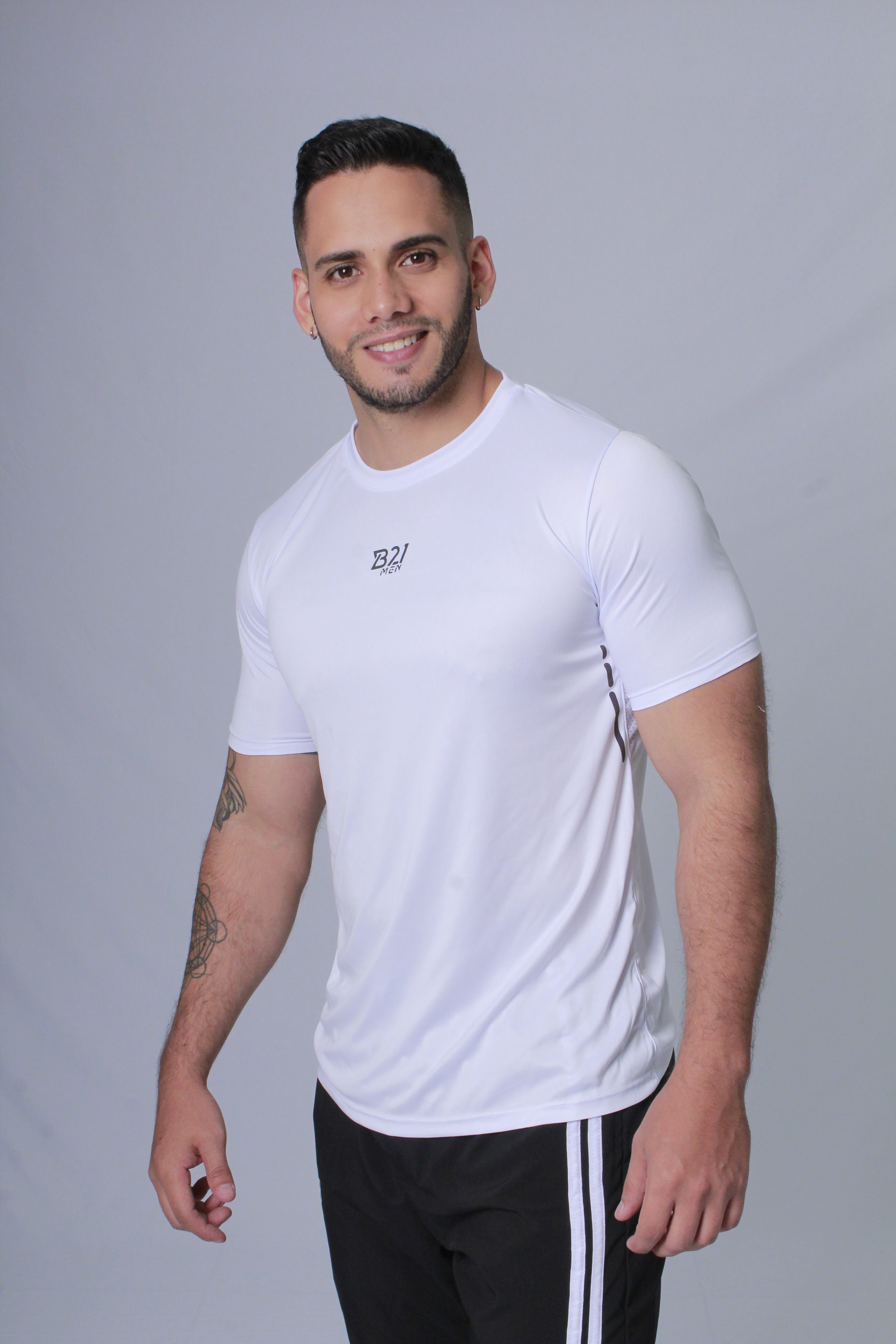 Camiseta Hombre Con Estampado Blanca