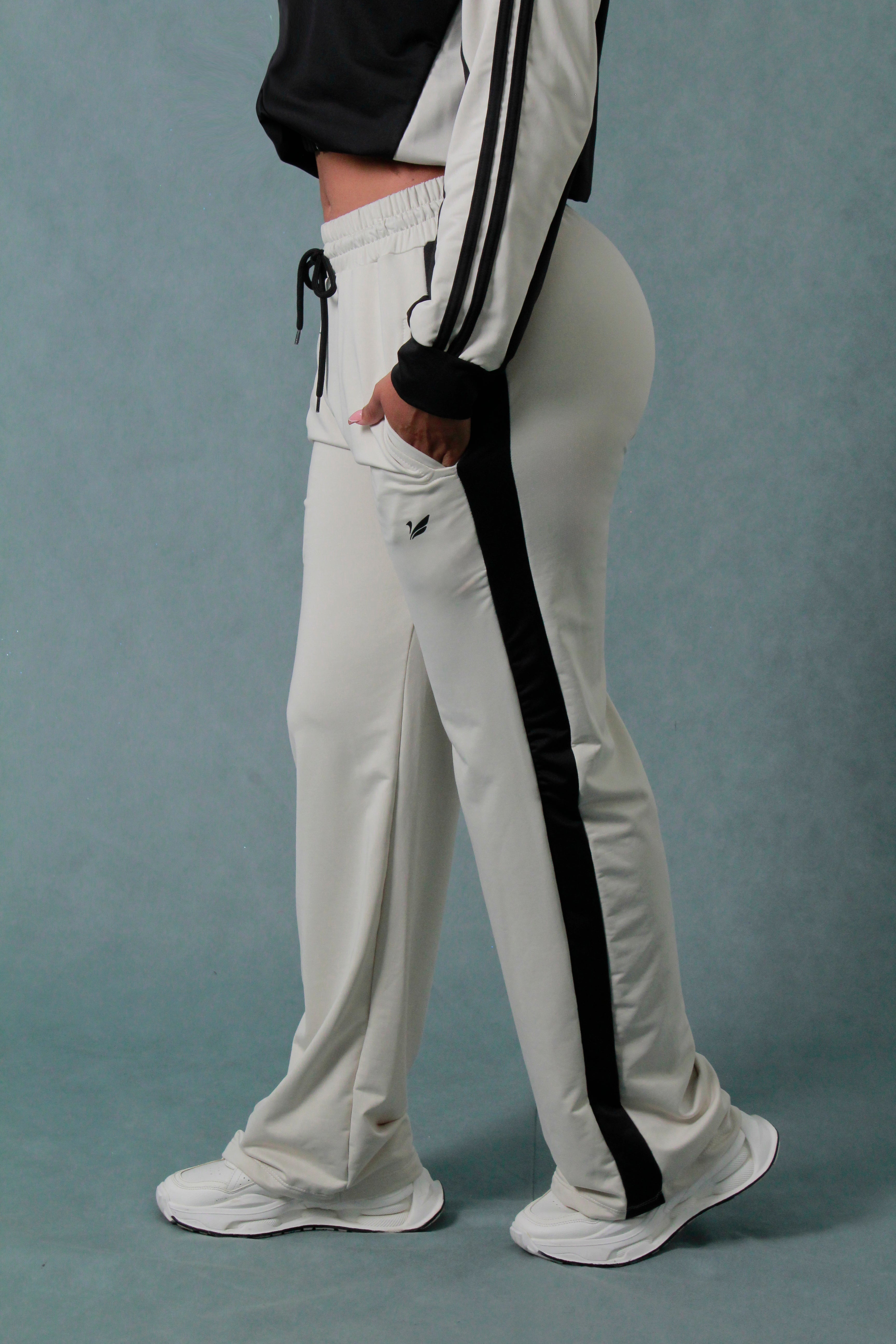 PANTALON MUJER SESGO LATERAL