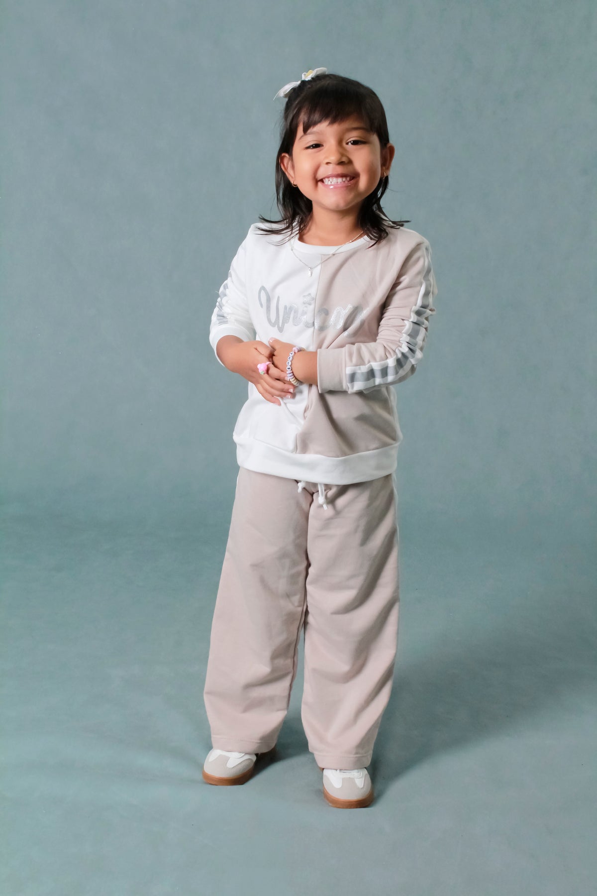 CHAQUETA NINA BLOQUES UNICORNIO
