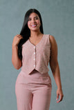 BLUSA MUJER CHALECO HOJA ROTA