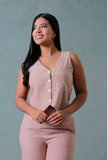 BLUSA MUJER CHALECO HOJA ROTA