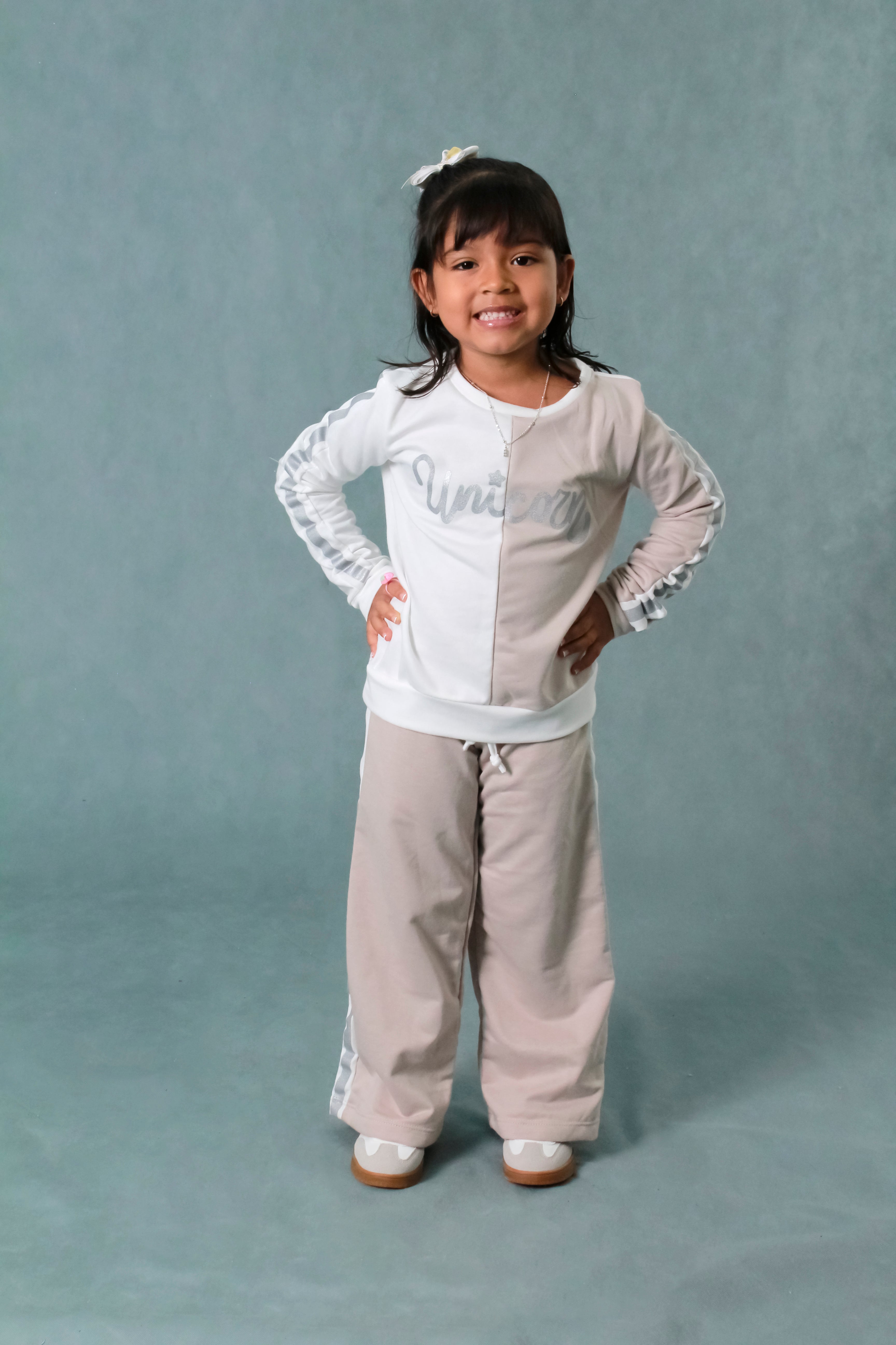CHAQUETA NINA BLOQUES UNICORNIO