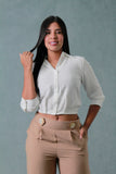 BLUSA MUJER CAMISERA PLIEGUES