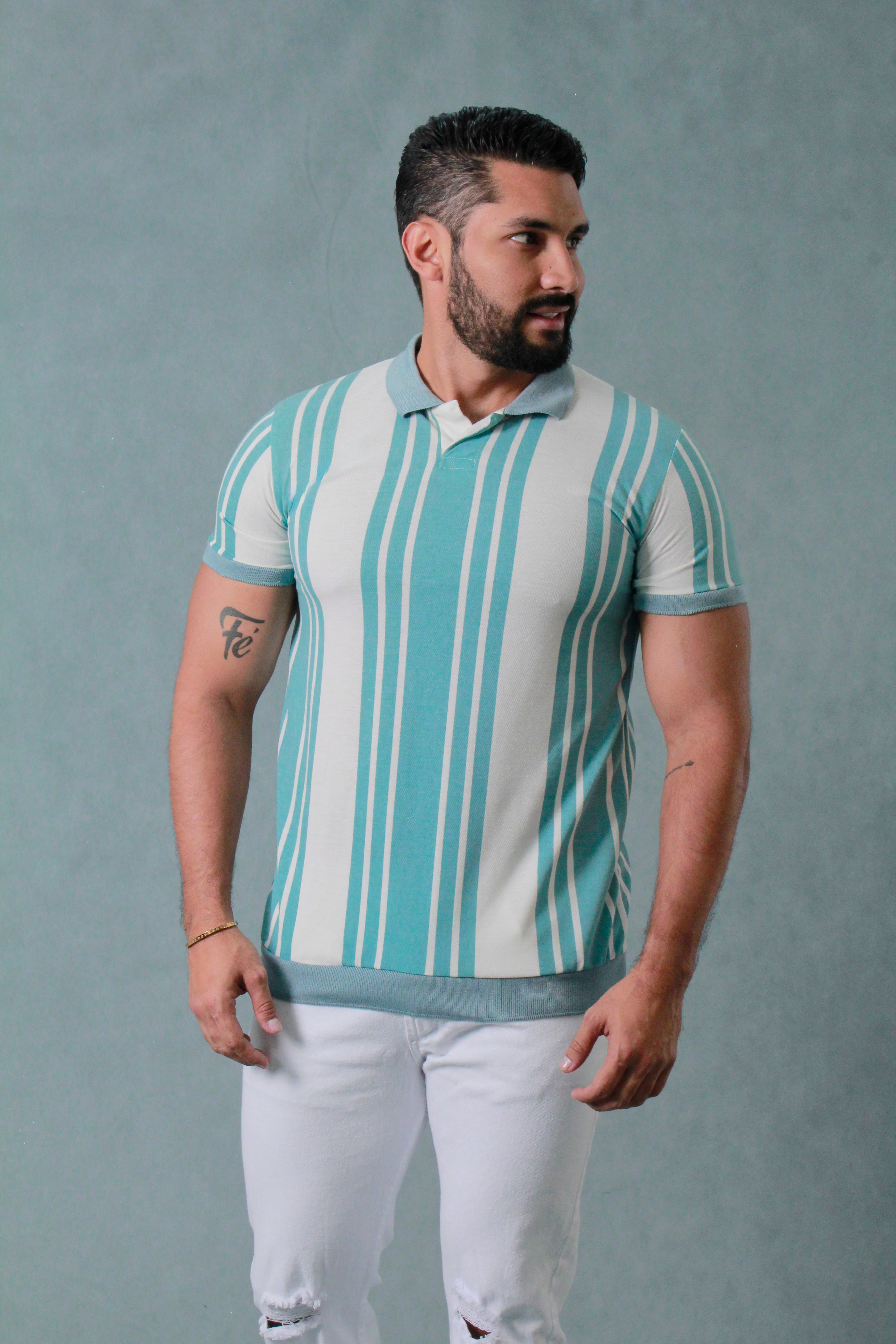 CAMISETA TIPO POLO HOMBRE ESTAMPADO