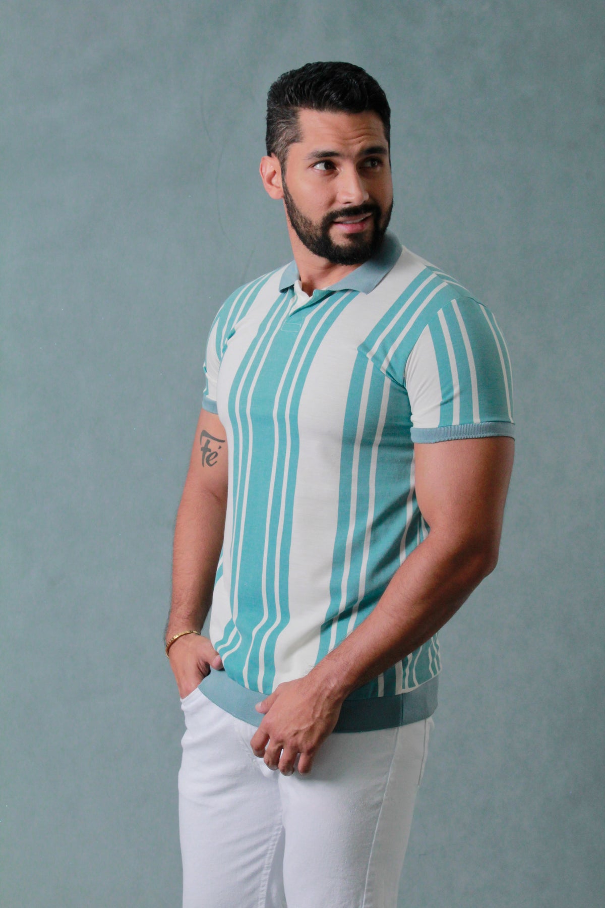 CAMISETA TIPO POLO HOMBRE ESTAMPADO
