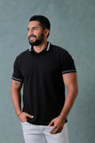 CAMISETA TIPO POLO HOMBRE TEXTURA