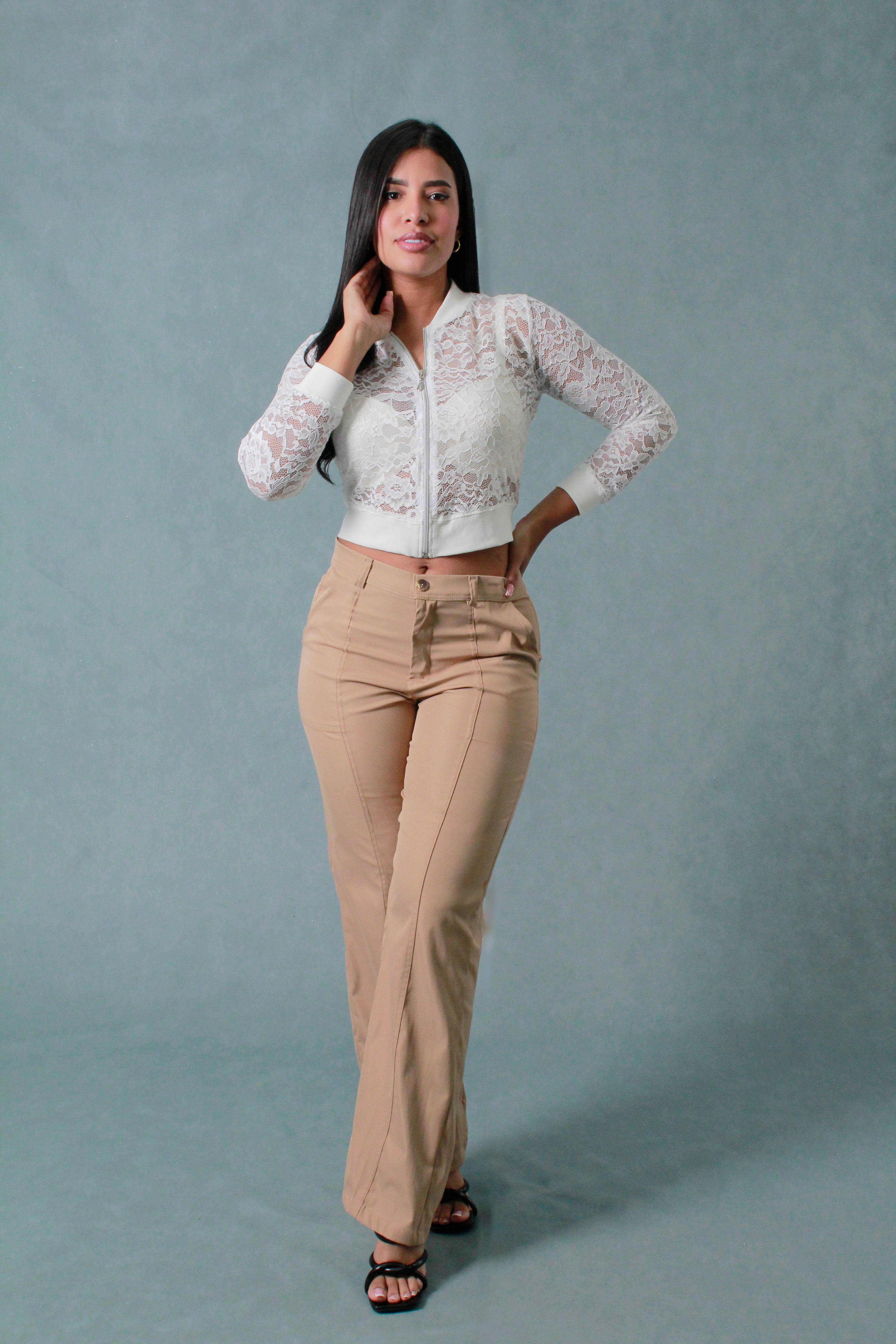 CHAQUETA MUJER BLONDA PUNOS CUELLO