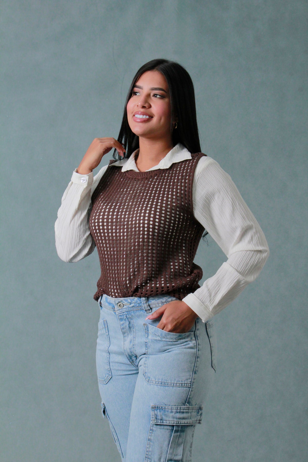 BLUSA MUJER TEJIDA SOLO FONDO
