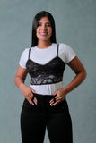 CAMISETA MUJER CON BLUSA SOBREPUEST