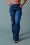 JEAN MUJER BOTA RECTA CORTE SESGO