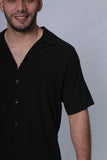 Camisa Hombre Viscosa Negra