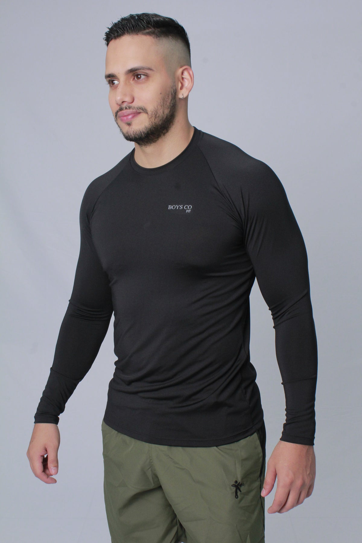 Camiseta deportiva masculina manga larga